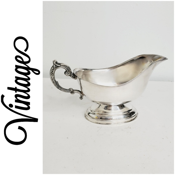 Vintage silver plate gravy boat